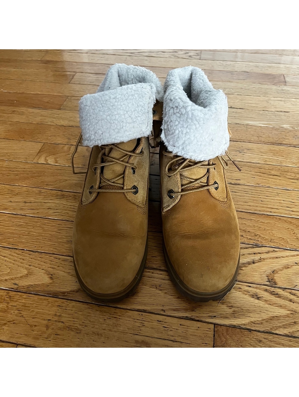 Timberland Fold-Down Shearling Suede Boots - Picture 2 of 10